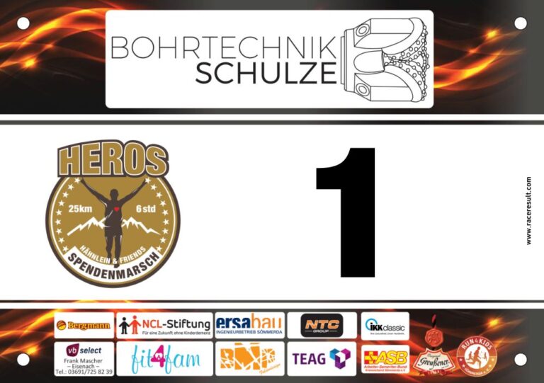 Motivationsschild - 25 km – Startnummer 1