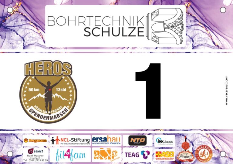 Motivationsschild - 50 km – Startnummer 1